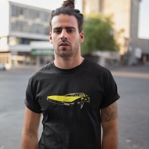 71 Pantera Men's classic tee, Yellow 1971 De Tomaso Pantera, Original Design